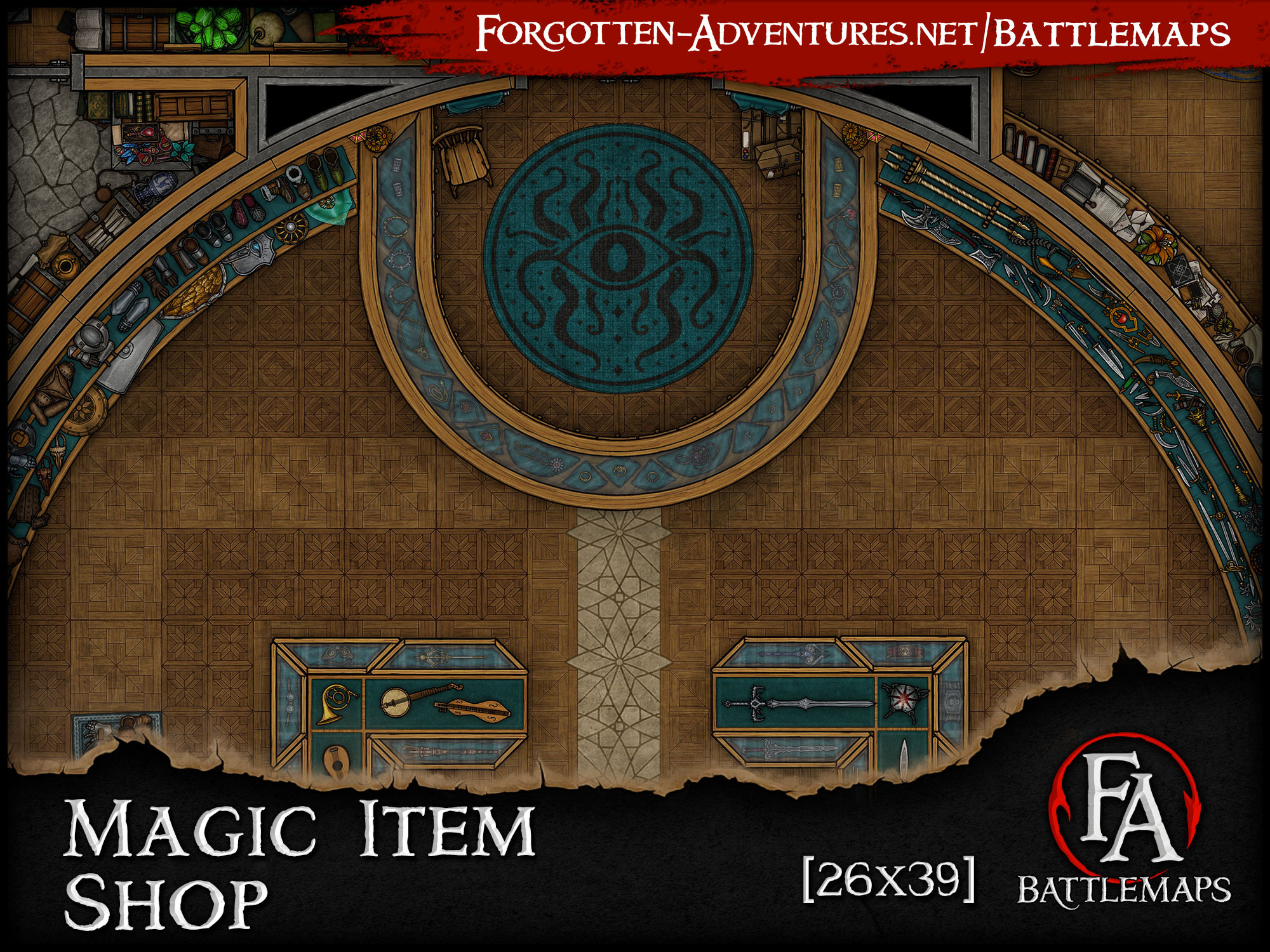 Magic Item Shop [26x39] battlemap preview