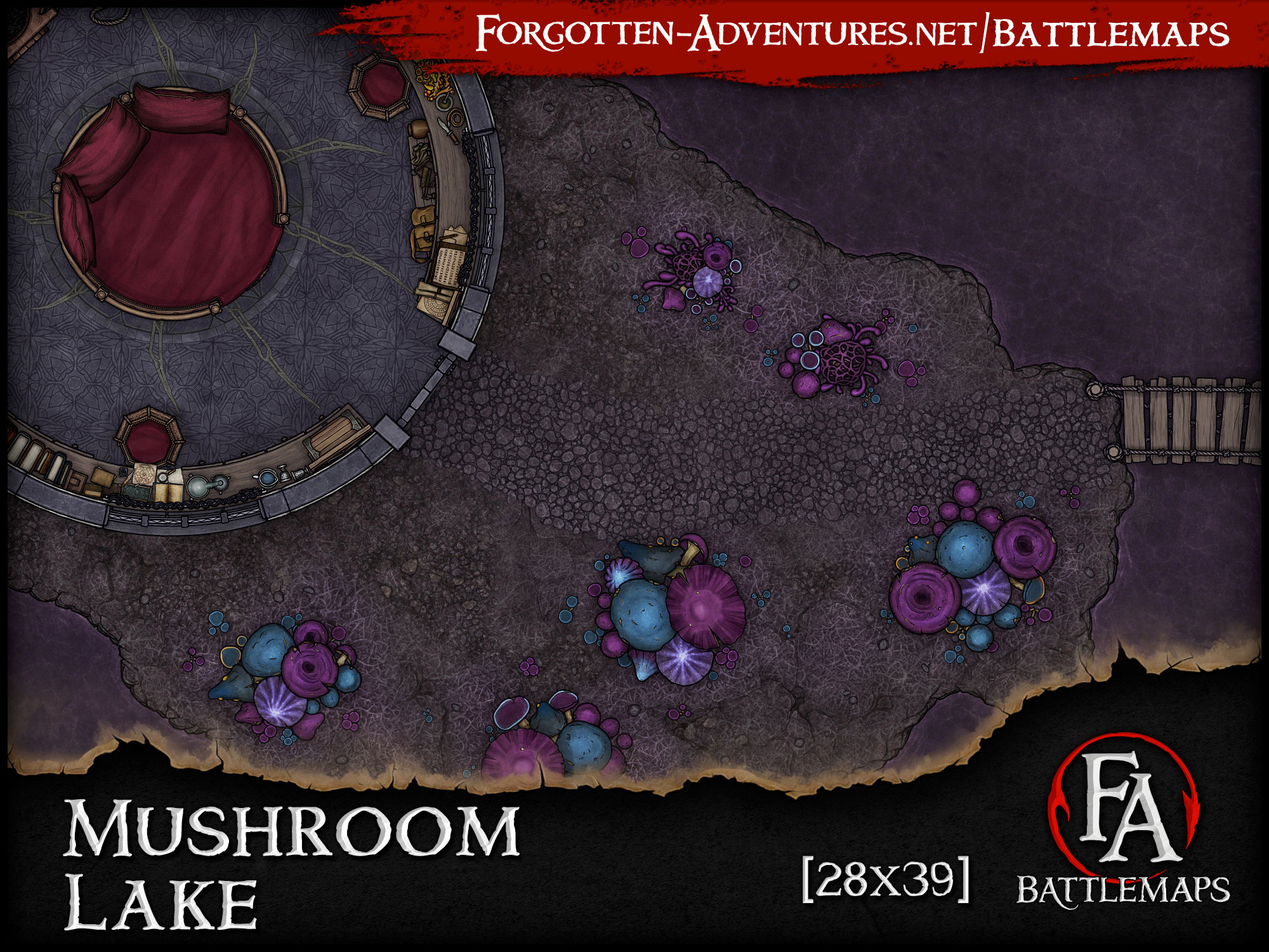 Mushroom Lake [28x39] battlemap preview
