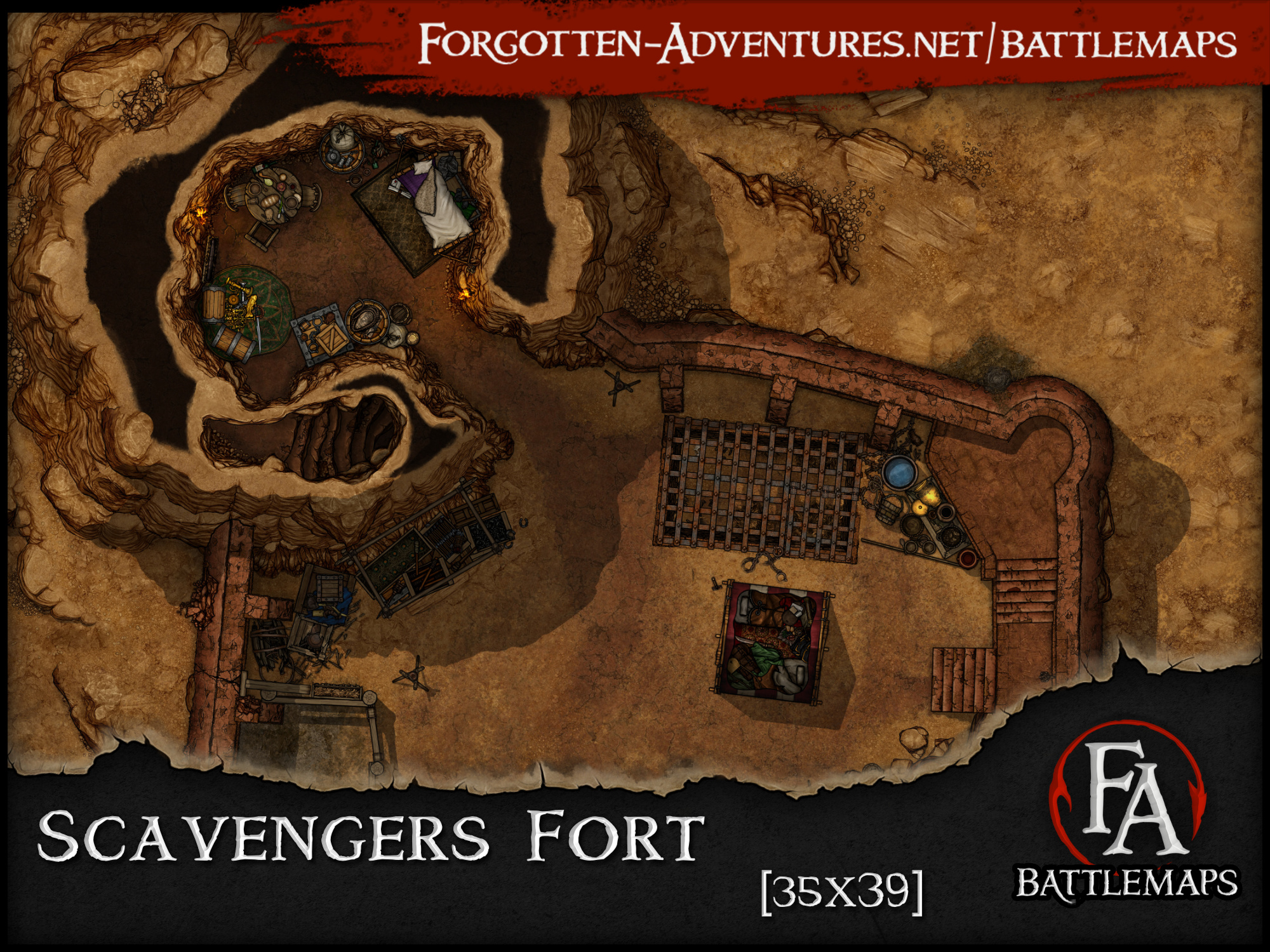 Scavenger's Fort [35x39] battlemap preview